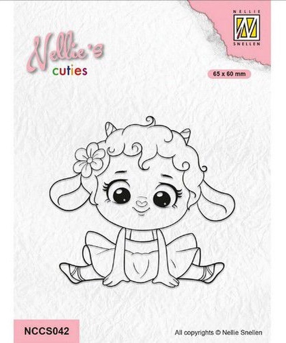 Nellie Choice Nellies Cuties Clear Stamp Lammetje NCCS042 (03-23)
